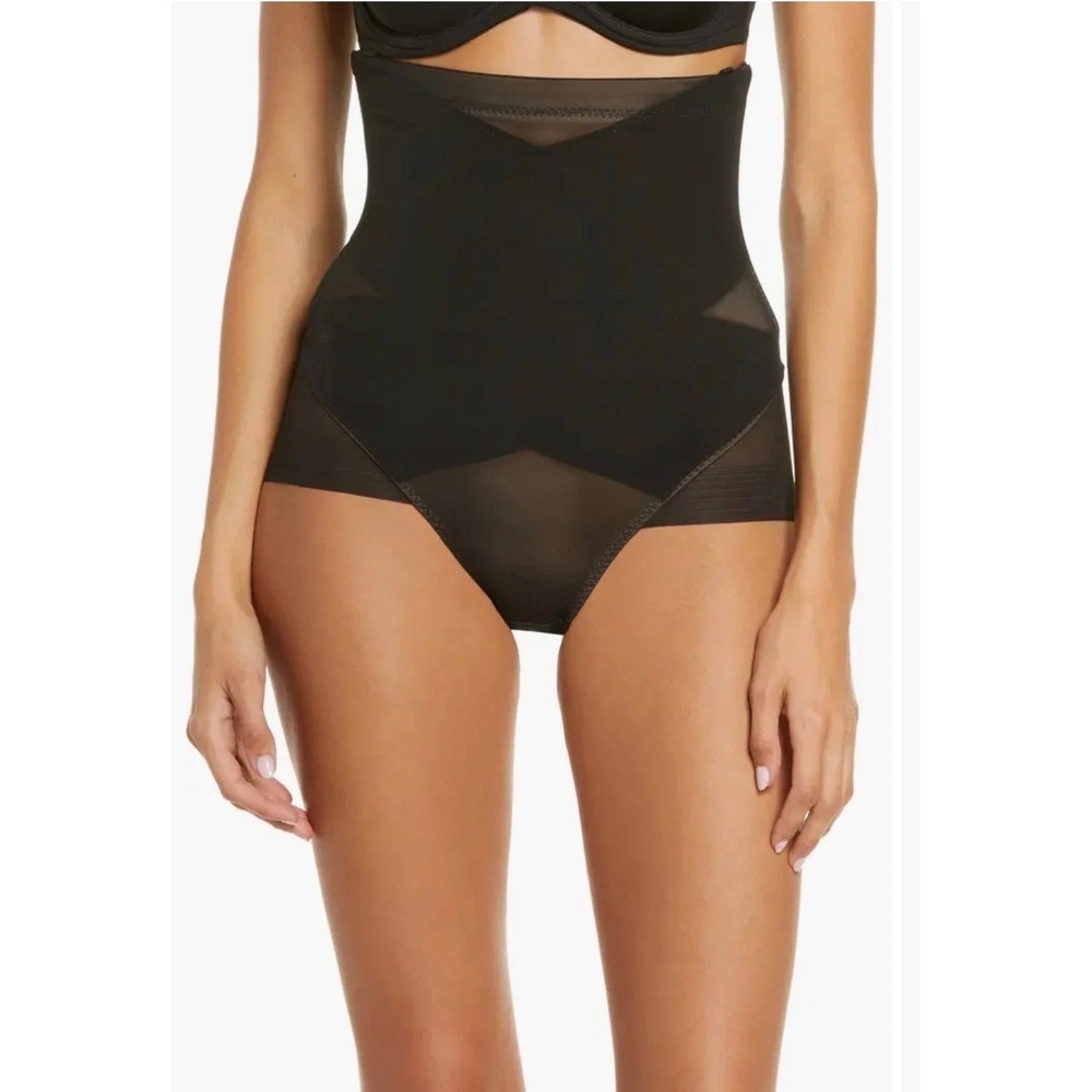 Honeylove SuperPower Brief Onyx Black High Waisted Shapewear Sz XL